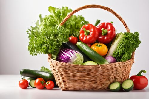 满载新鲜健康的菜篮子——果蔬图片素材中的生机与美学